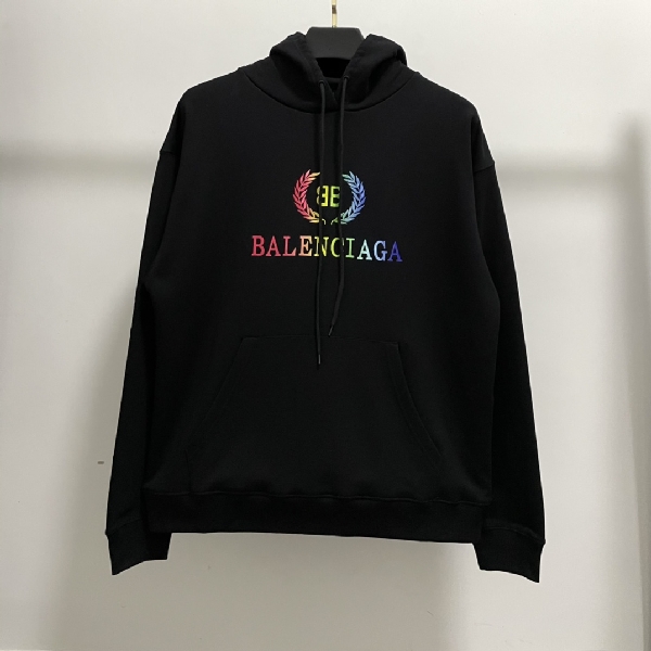 Replica Balenciaga Hoodie BB Pixel Medium Fit Black