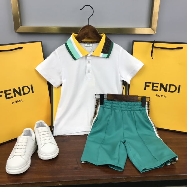 Replica Fendi 2022 Polo Shirt and Shorts Set