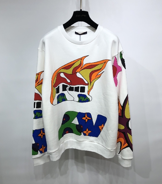 Replica Louis Vuitton Sweatshirt Print in White