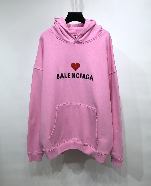 Replica Balenciaga Hoodie Logo Medium Fit in Pink