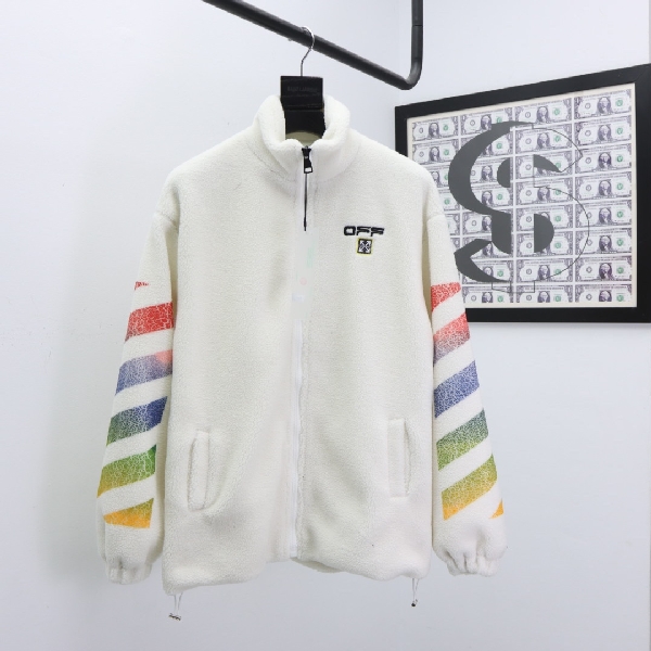 Replica Off-White Jacket Wool Diagonals in White