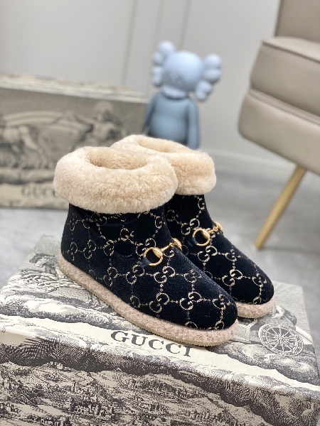 Replica Gucci Boot jacquard espadrille in Black