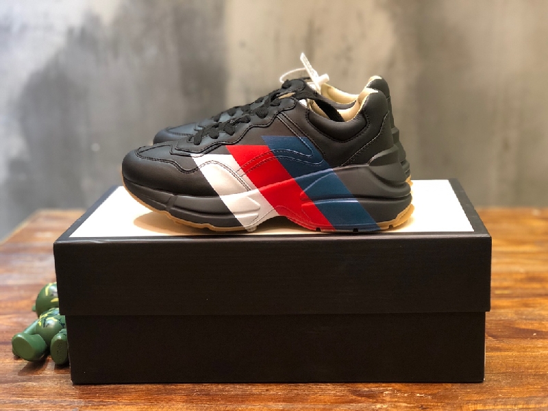 Replica Gucci Sneaker Rhyton Vintage in Black