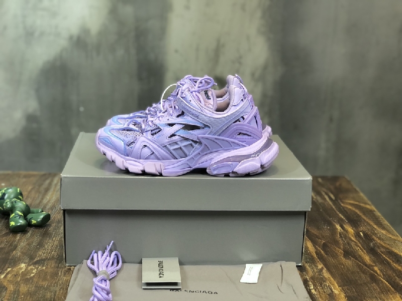 Replica BALENCIAGA Track Trainer LED Sneakers in Purple