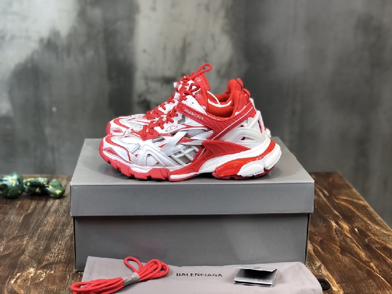 Replica BALENCIAGA Track Trainer LED Sneakers in Red