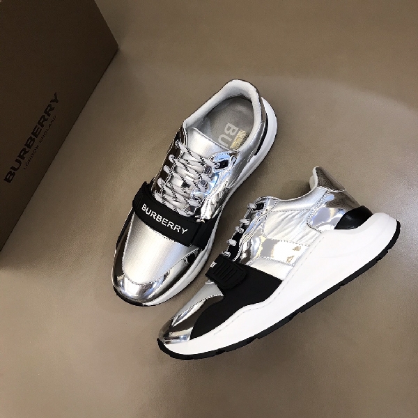 Replica BurBerry Sneaker Vintage Check Cotton in Sliver