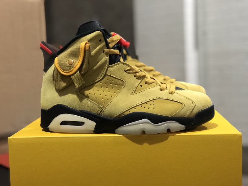 Replica Nike Sneaker Travis Scott x Air Jordan6 in Yellow