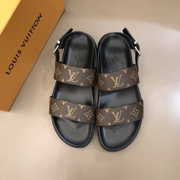 Replica Louis Vuitton Sandal MIRABEAU in Brown