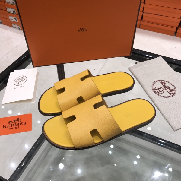 Replica Hermes Slipper Lzmir in Yellow