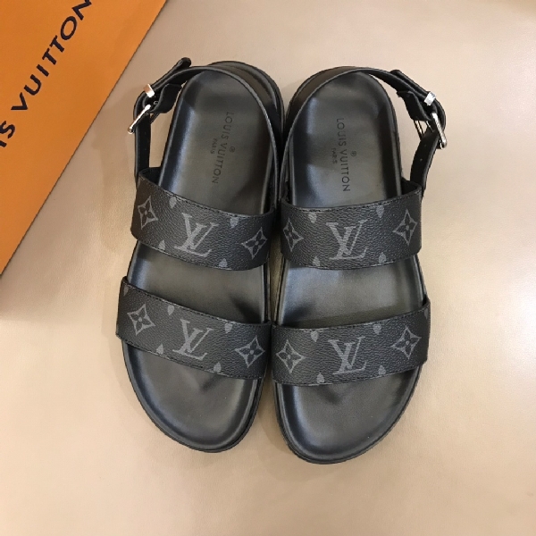 Replica Louis Vuitton Sandal MIRABEAU in Black