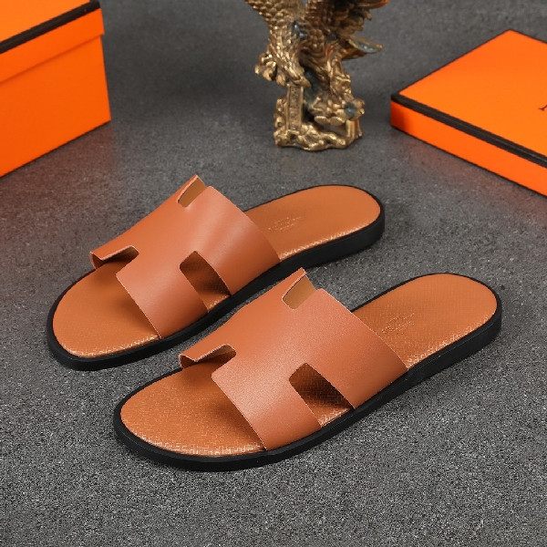 Replica Hermes Slipper Lzmir in Brown