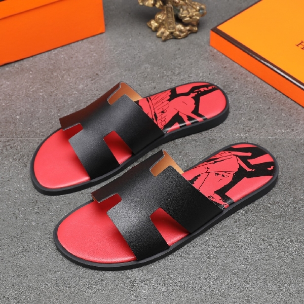 Replica Hermes Slipper Lzmir in Red