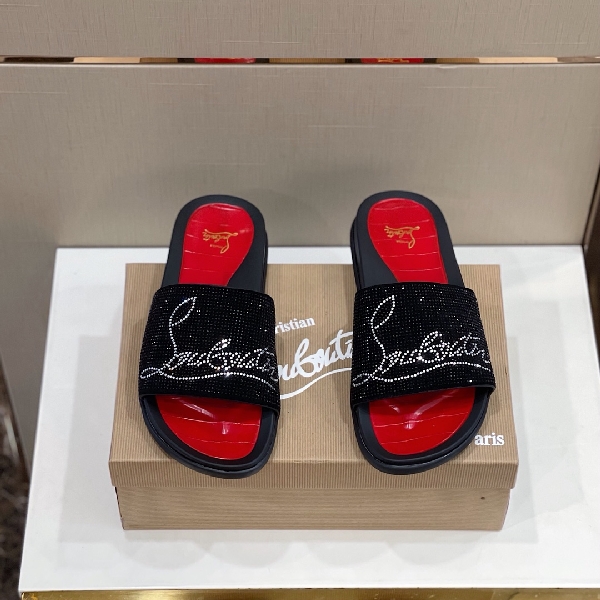 Replica Christian louboutin Slipper in Black