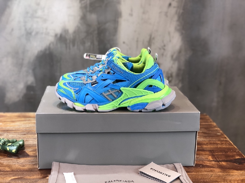 Replica BALENCIAGA Track Trainer LED Sneakers in Blue