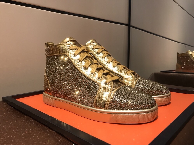 Replica Christian louboutin Sneaker Orlato in Gold