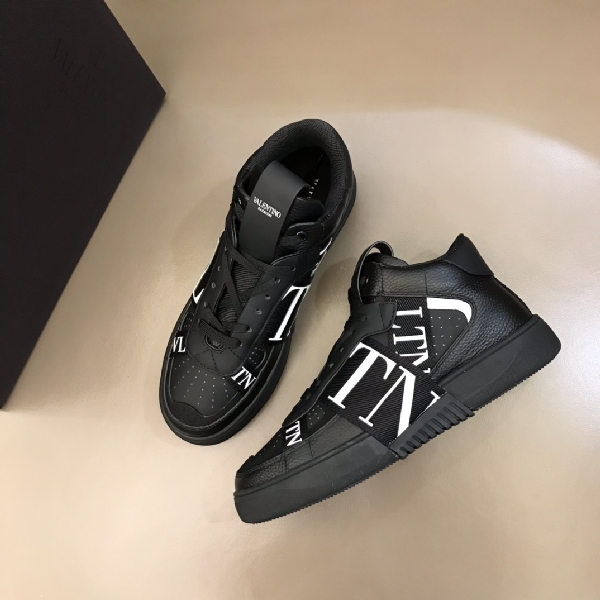 Replica Valentino Sneaker Mid-Top Calfskin with Bands