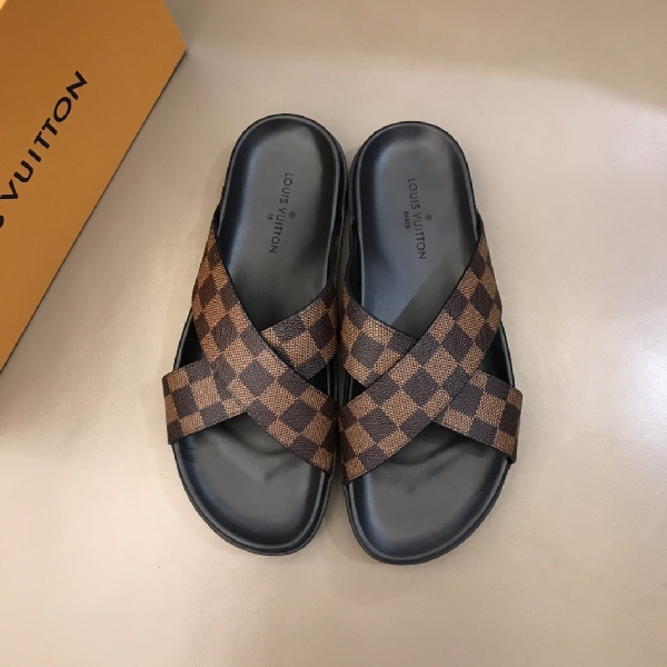 Replica Louis Vuitton Slipper MIRABEAU in Brown