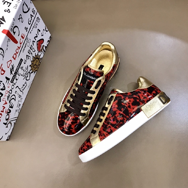 Replica DG Sneaker Portofino in Red and Black