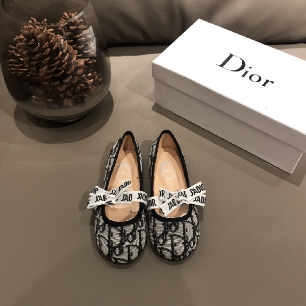 Replica Dior 2022 Children's princess shoes bowknot Dancing shoes