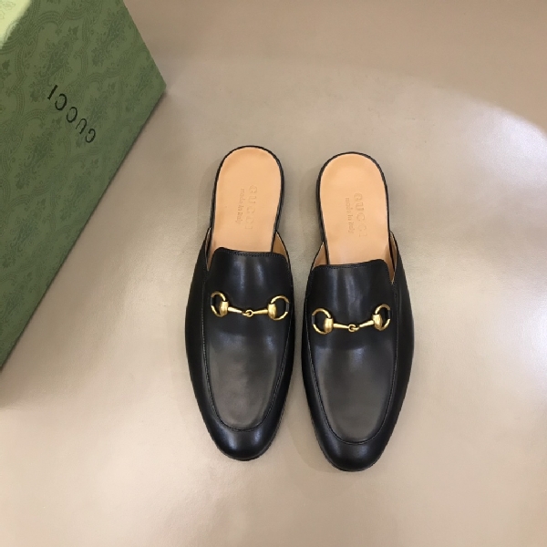 Replica Gucci high quality men's half slipper