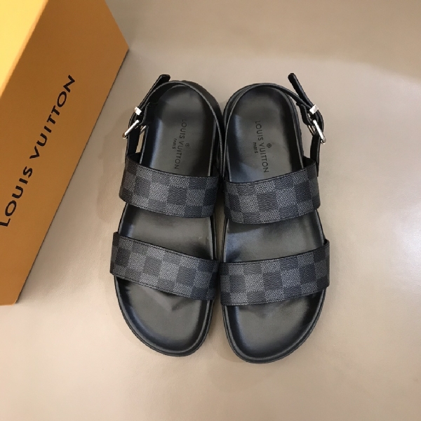 Replica Louis Vuitton Sandal MIRABEAU in Black