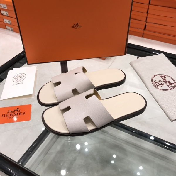 Replica Hermes Slipper Lzmir in White