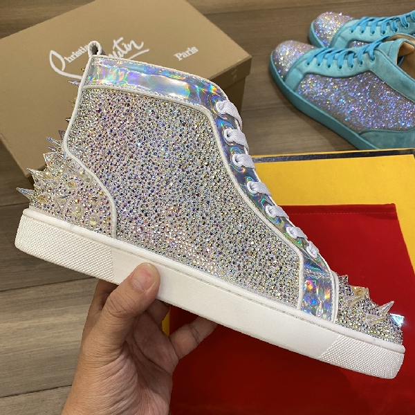 Replica Christian Louboutin Sneaker Louis Strass Flat