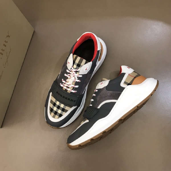 Replica BurBerry Sneaker Vintage Check Cotton in Black