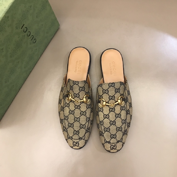 Replica Gucci high quality men's half slipper