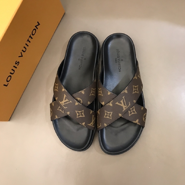 Replica Louis Vuitton Slipper MIRABEAU in Brown