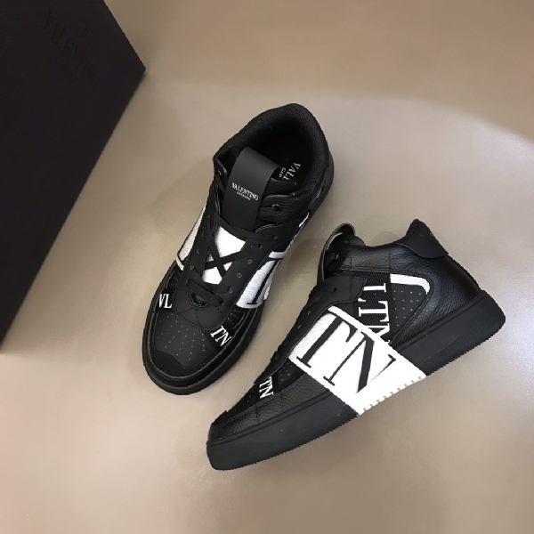 Replica Valentino Sneaker Mid-Top Calfskin with Bands