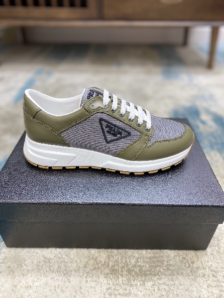 Replica Prada Leisure Sneaker in Brown with Blue