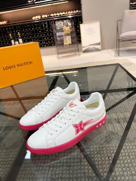 Replica Louis Vuitton Casual shoes in White with Red