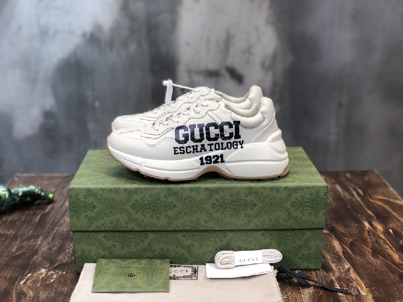 Replica Gucci Sneaker Rhyton Vintage in White Logo