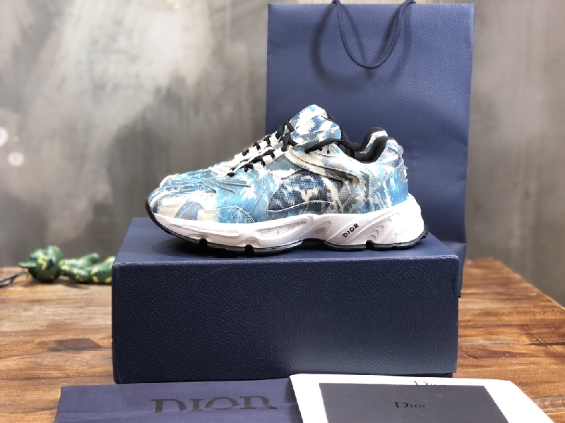 Replica Dior Sneaker B22 in Blue with White sole