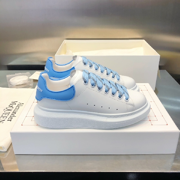 Replica MCQ Oversized Sneaker in Blue Lace and Heel