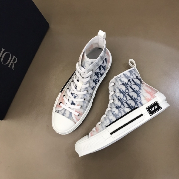 Replica Dior Sneaker B23 in Blue with Orange