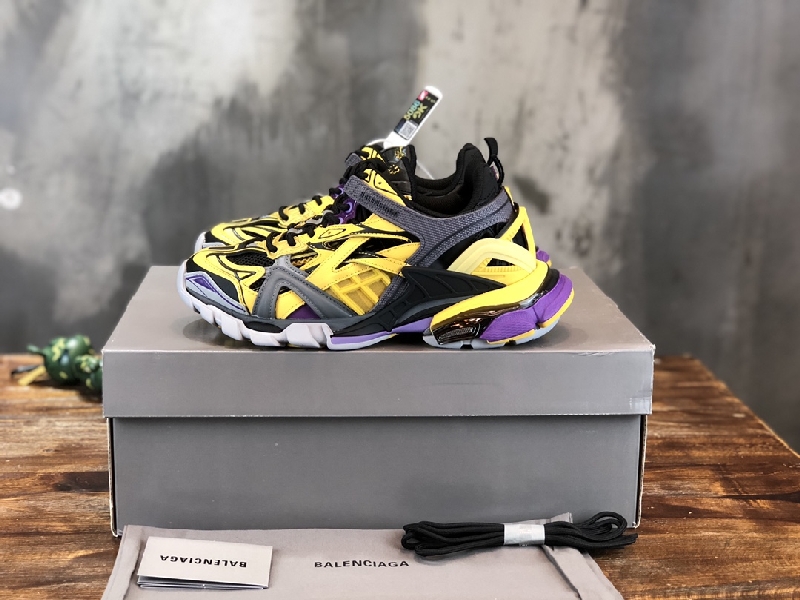 Replica BALENCIAGA Track Trainer LED Sneakers in Yellow