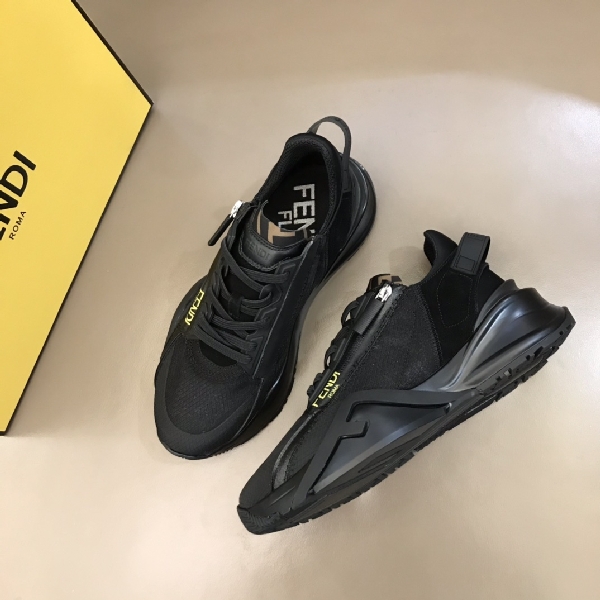 Replica Fendi Sneaker nylon low-tops in Black