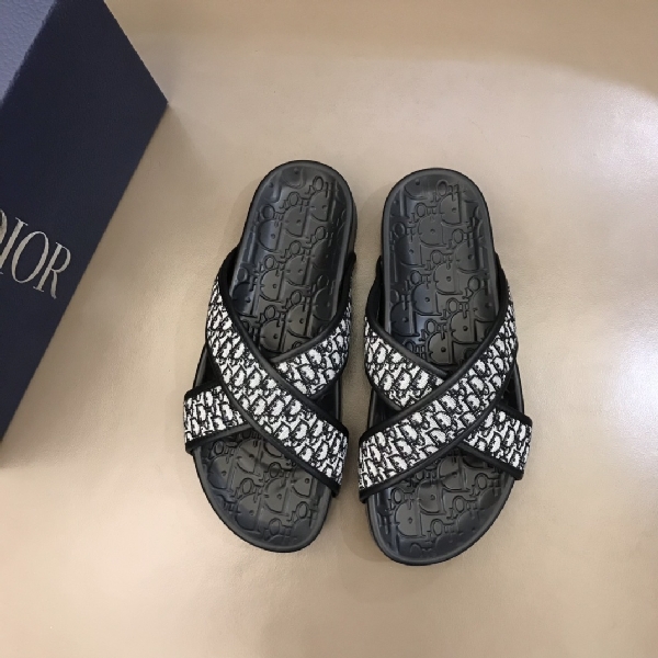 Replica Dior Slipper in Black