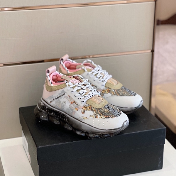 Replica Versace Sneaker Chain Reaction in Coffee