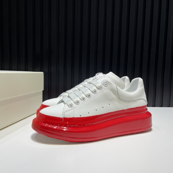 Replica Alexander McQueen Sneaker Oversized in Red Heel