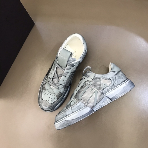 Replica Valentino Sneaker Low-Top Calfskin in Gray