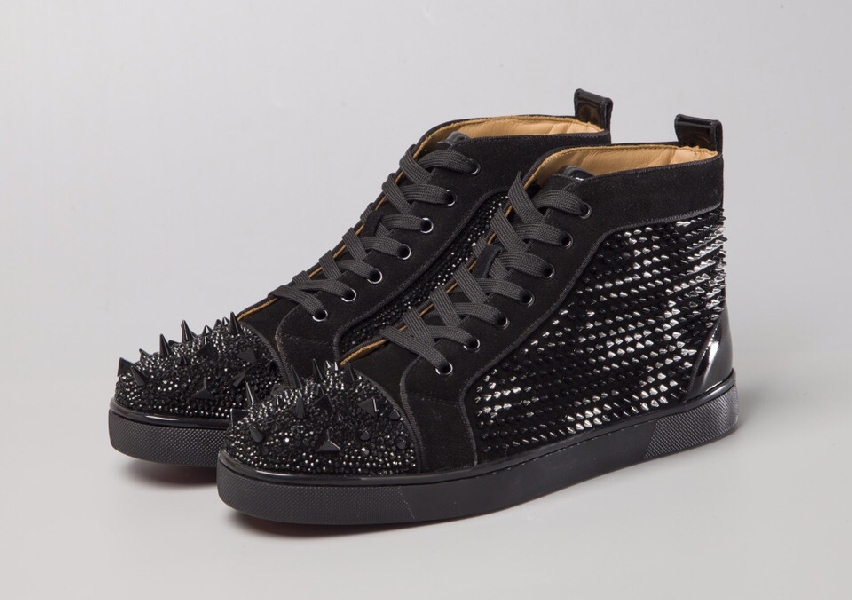 Replica Christian Louboutin Sneaker Lou Spikes Orlato Flat