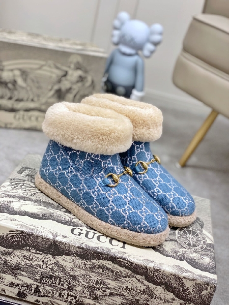 Replica Gucci Boot jacquard espadrille in Blue