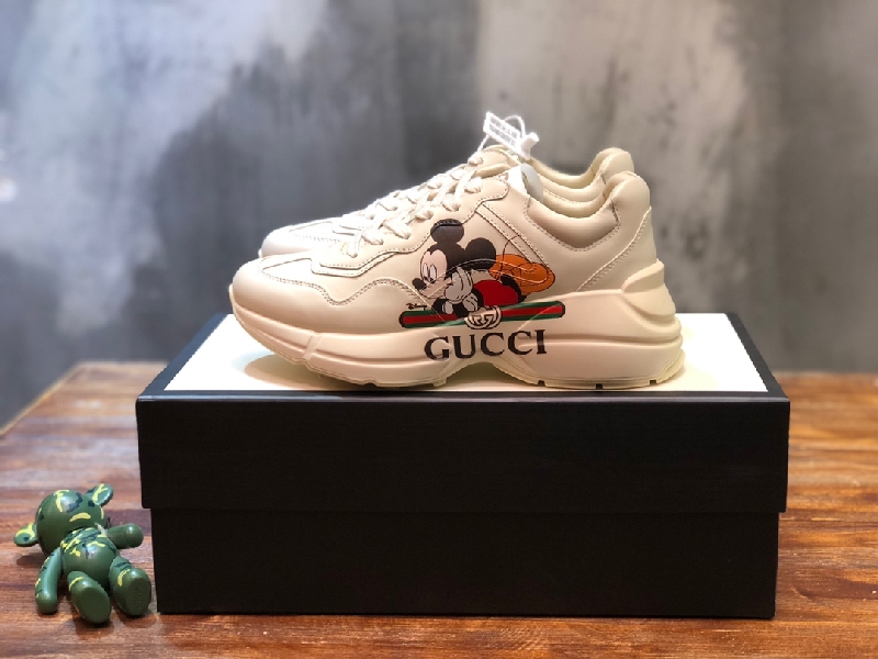 Replica Gucci Sneaker Rhyton Vintage in White Mickey