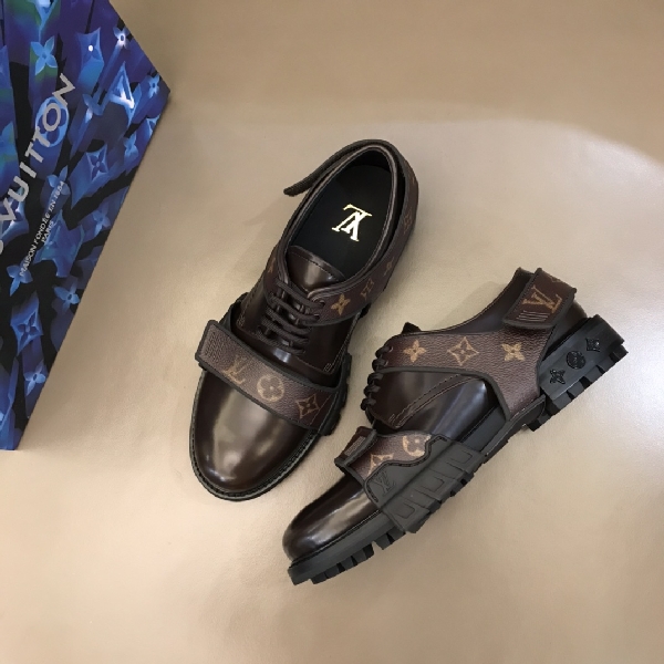 Replica Louis Vuitton Dress Shoe Derby Harness in Brown