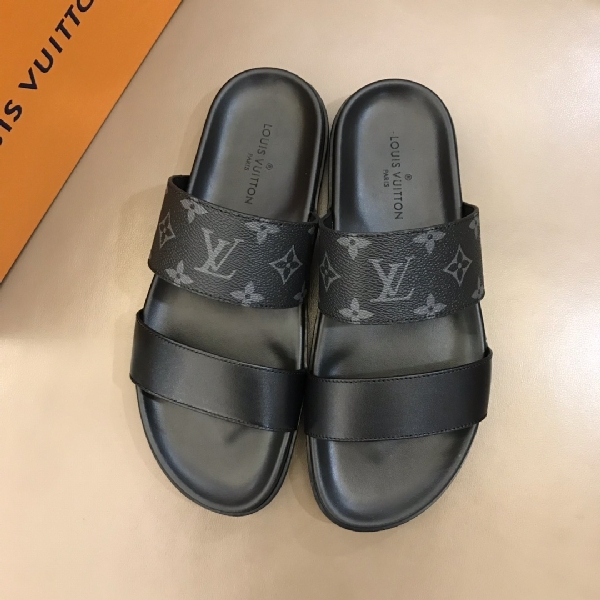 Replica Louis Vuitton Slipper MIRABEAU in Black