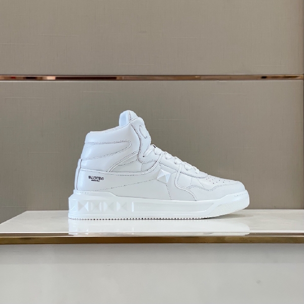 Replica Valentino Sneaker ONE STUD Mid-Top Nappa in White