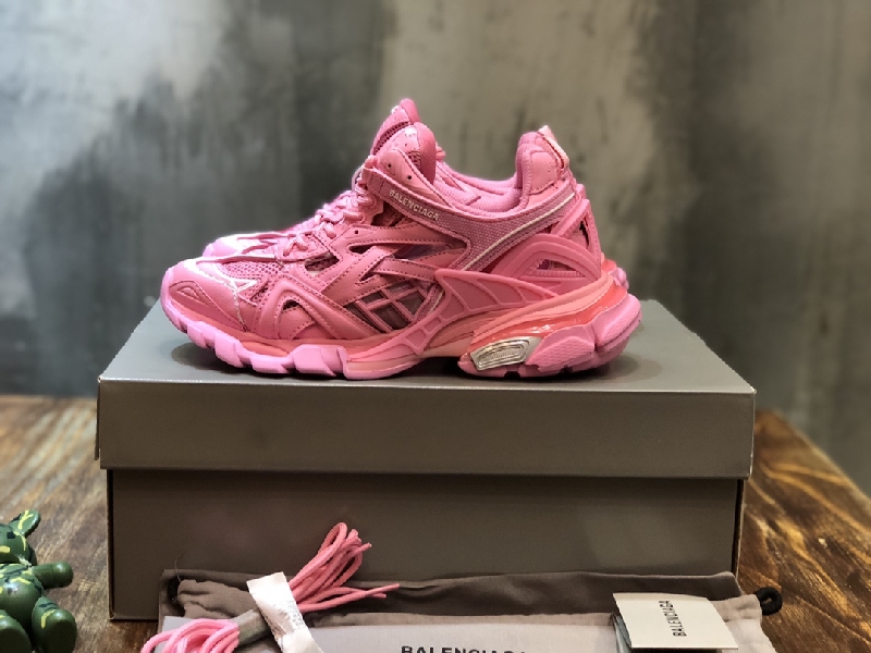 Replica BALENCIAGA Track Trainer LED Sneakers in Pink